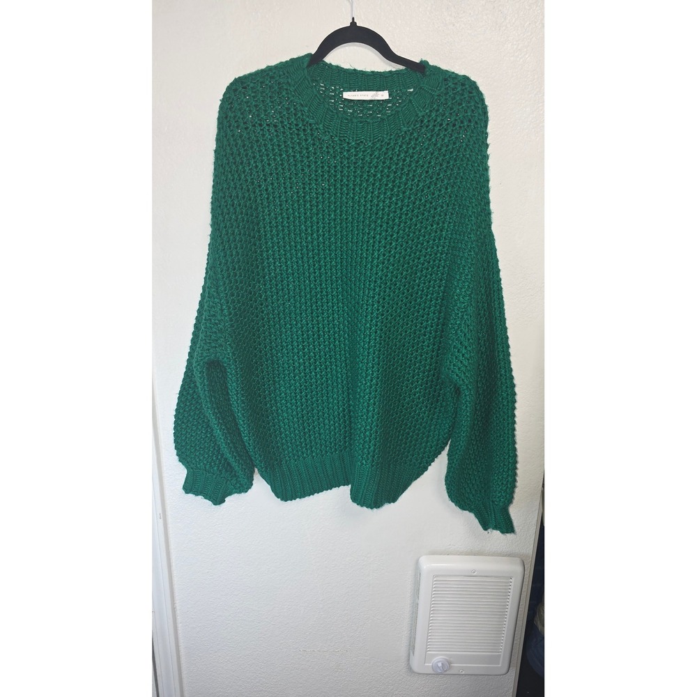 Altar'd State Chunky Knit Sweater Womens Medium Green Excellent